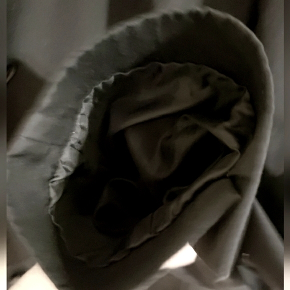 Roxy Trench Coat Black Midi Length Lined Button Up Collar Classic Woman Medium - Picture 10 of 15